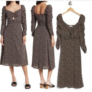 ASTR THE LABEL wist Front Long Sleeve Dress